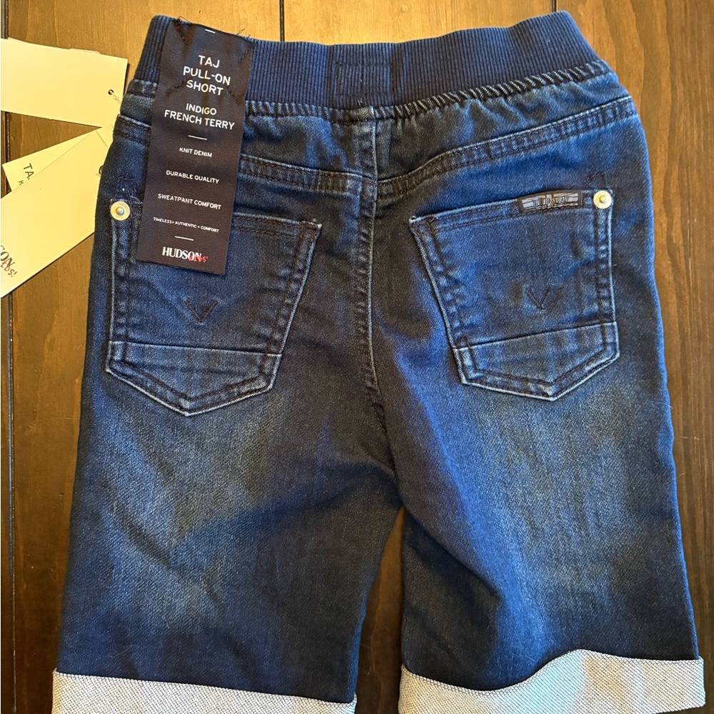Hudson Jeans Kids Blue Knit Denim Shorts size 5 - Picture 2 of 3
